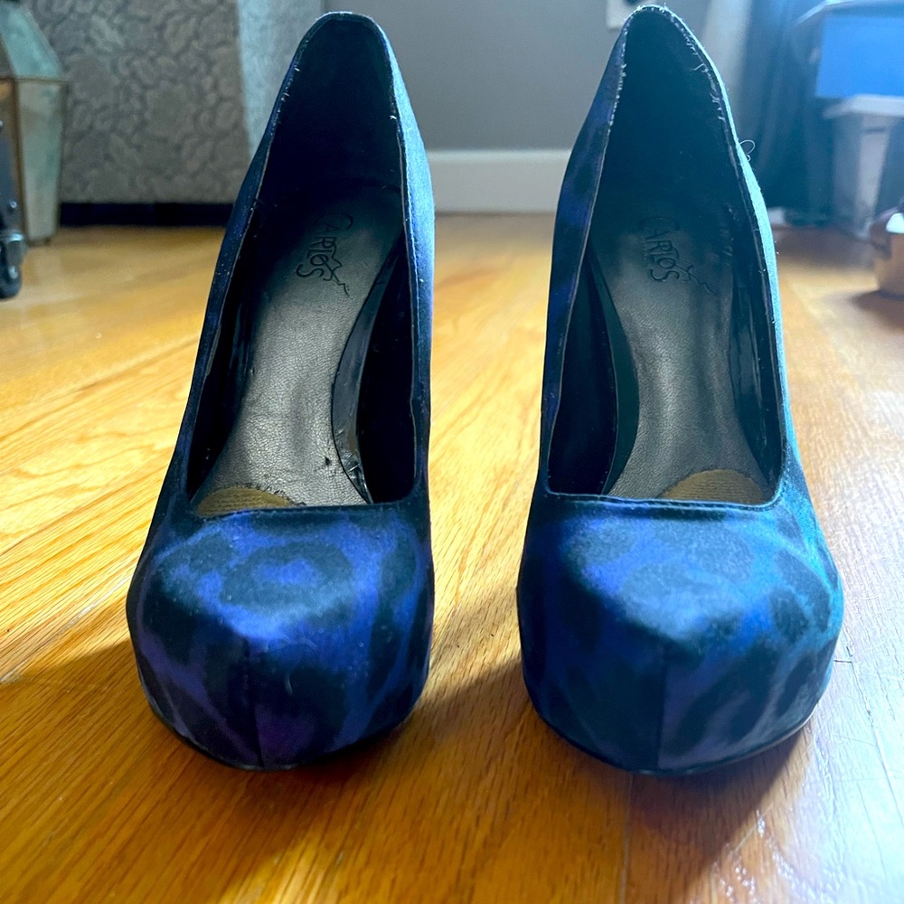 Ombré leopard print platform heels